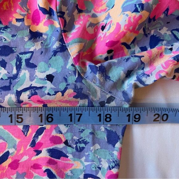 Lilly Pulitzer Vibrant Banyan Dress Size Small Coco Coral Bright Pink & Blue - Picture 6 of 7